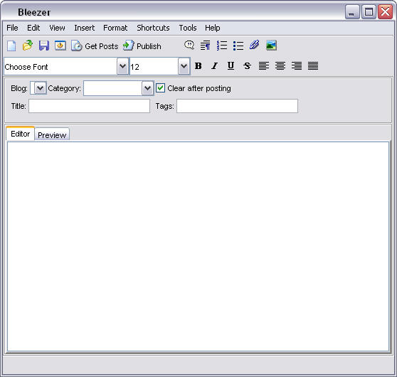 Bleezer - Easy to use Blog Editor but Outdated
