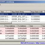 BlueScreenView: View BSOD Blue Screen Crash Information