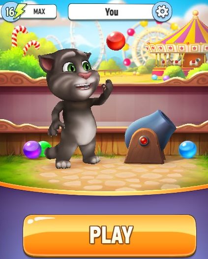 Download Talking Tom Bubble Shooter