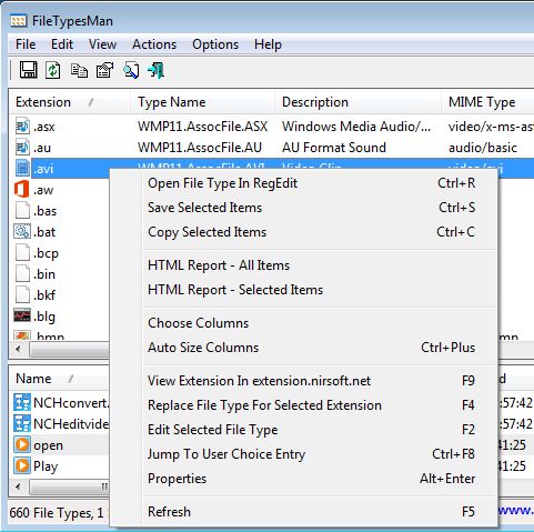 FileTypesMan - Alternative to 'File Types' manager of Windows