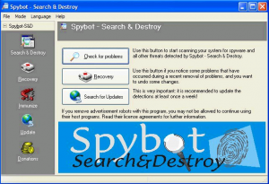 Download Spybot Search And Destroy