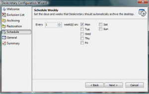 Schedule Desktop Clean Up Deskcretary