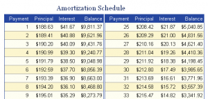 Auto Amortization Schedule