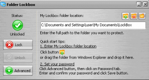 Download My Lockbox to password protect folders