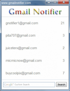 GmailNotifier - Monitor Multiple Gmail accounts