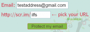 Hide email address online