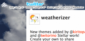 Self Changing Twitter Background at Weatherizer