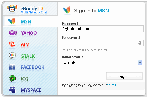 eBuddy - Web Based Instant Messenger