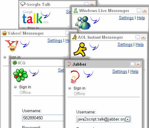 Free computer instant messenger software on the CrankyPuter web