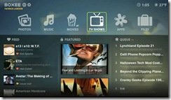 he attractive interface of Boxee