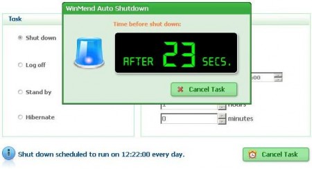 WinMend Auto Shutdown Freeware