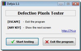 Defective Pixels Tester
