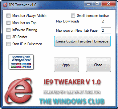 IE9 Tweaker