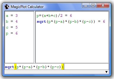 MagicPlot Calculator