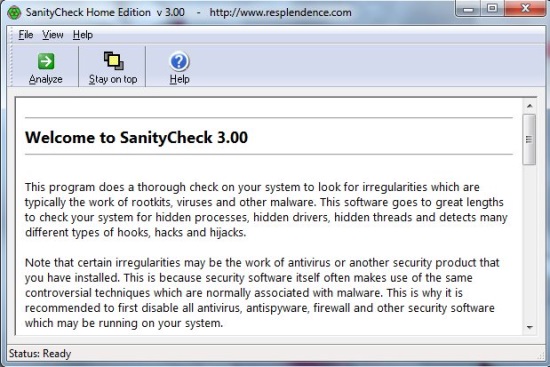 SanityCheck - Interface