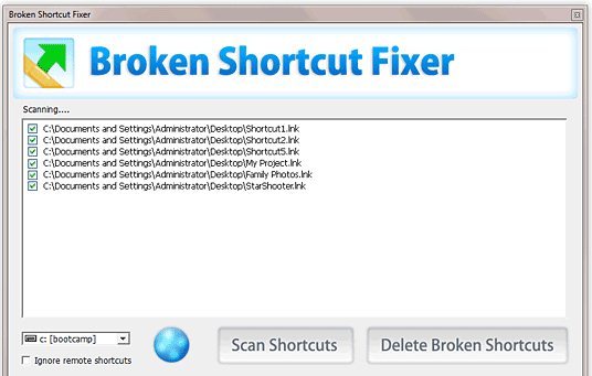 Broken Shortcut Fixer