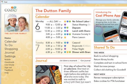 Cozi Free Online Family Organizer Family Calendar