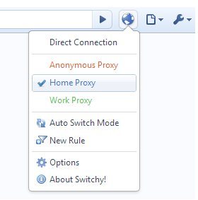 Proxy Switchy Chrome Extension