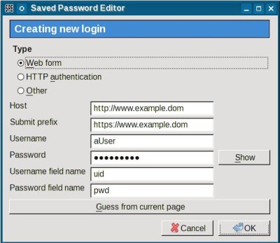 Saved Password Editor