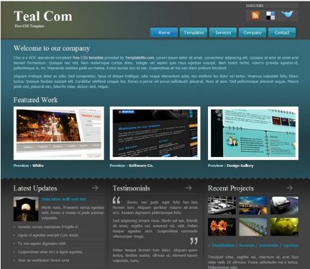 Website Template TealCom
