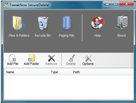 Tweaknow SecureDelete