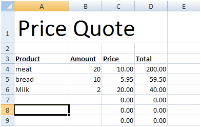 price-quote-template