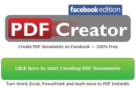 Facebook PDF creator
