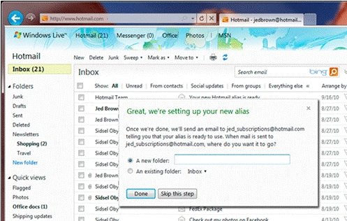 Hotmail Alias
