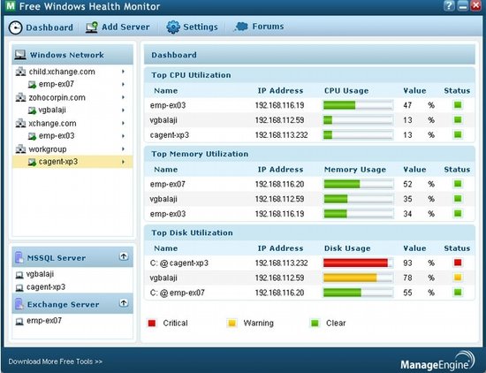 Windows Health Monitor Dashboard