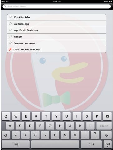 DuckDuckGo iPad
