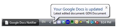 Google Docs Notifier