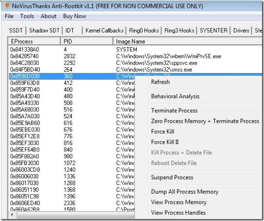 NoVirusThanks Anti-Rootkit