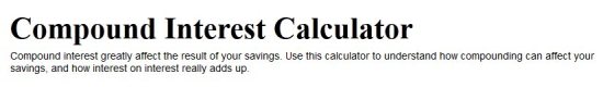 compound interest calculator