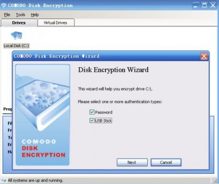comodo disk encryption