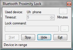 bluetooth proximity lock