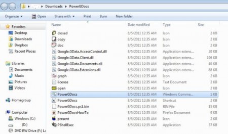 extracted folder powergdocs