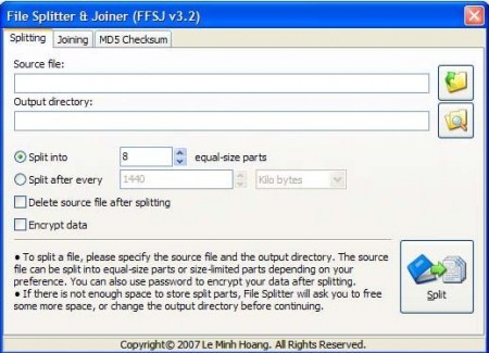 file splitter and joiner