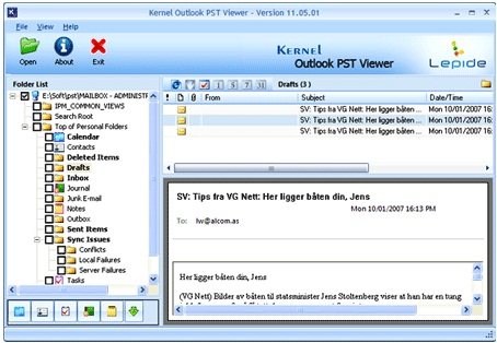 Kernel Outlook PST Viewer