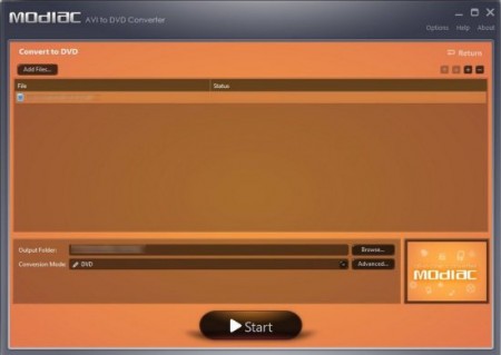 Modiac Free AVI to DVD Converter1