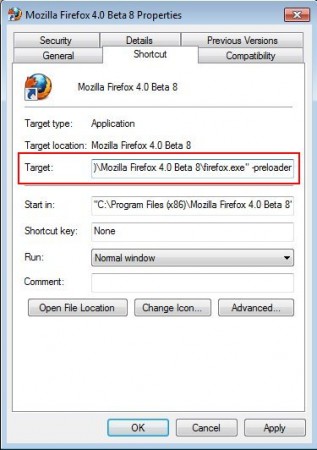 firefoxpreloader properties