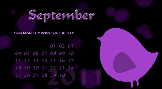 Desktop Wallpaper Calendar September 2011