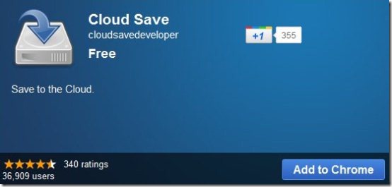 Google Cloud Save chrome