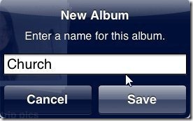 how to create a new photo album on iPad2