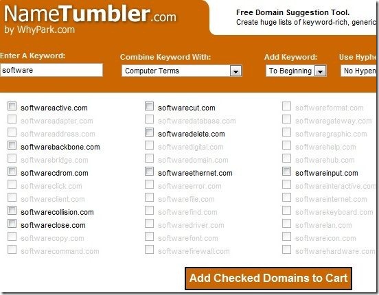 Domain suggestions