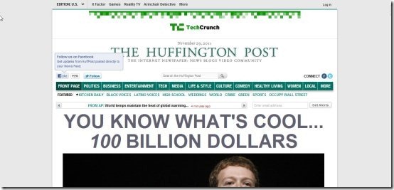 News aggregators Huffington Post 