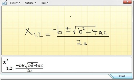 Math Input Panel001