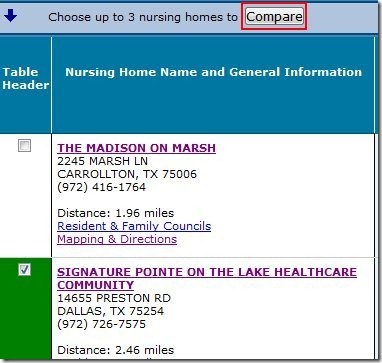 Compare nursing homes 3