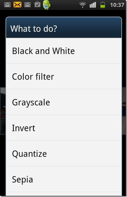 Photo Editor color options