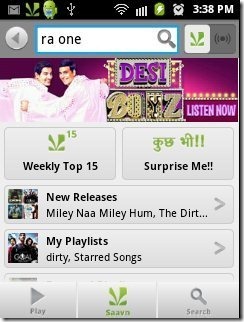 Saavn Home Page