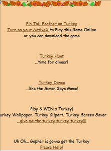 BillyBear4kids thanksgiving games